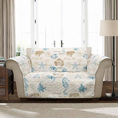 Lush Decor Furniture Protector Loveseat, BlueTaupe