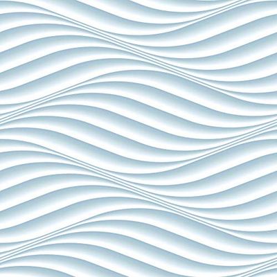 Plage Decoración 3D adhesiva para Cuadros-Ondine, Bianco Grigio, 15x15cm