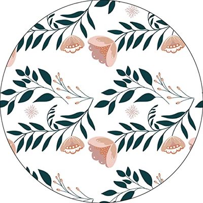 Bonateks, Round Digital Printed Mouse Pad, Non-Slip Base, for Office and Home, Diameter:22cm