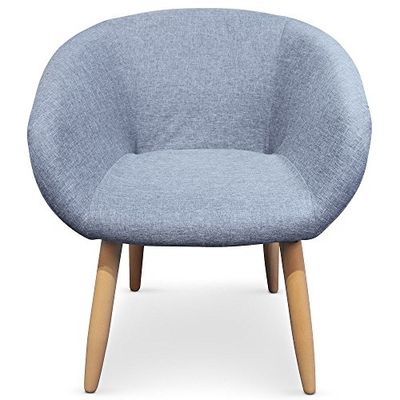 Menzzo Chaise/Fauteuil Style scandinave Frost Bleu