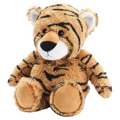 Warmies Large Microwaveable Tiger Plush Toy, Brown, Soothing Lavender Scented Soft Toy.