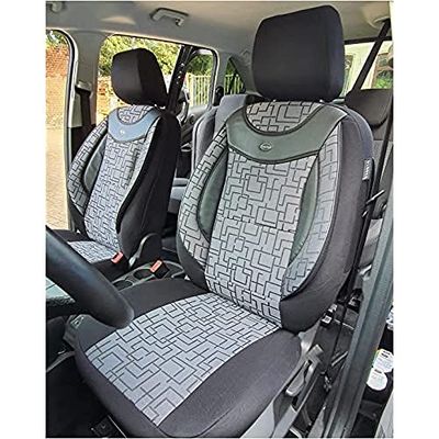 Housses de siège sur Mesure compatibles avec Fiat Punto Type 199 3 Gen. Conducteur et Passager à partir de 2005 à 2018.