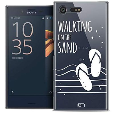 Caseink - Beschermhoes voor Sony Xperia X Compact/Mini [Crystal Beschermhoes Case Gel HD Collectie Summer Design Walking on the Sand - Flexibel - Ultra dun - Gedrukt in Frankrijk]