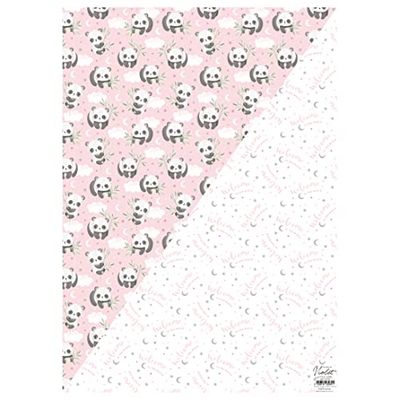 Partisan Little Luna Flat Wrap Paper - Reversible Designs - Peferct for Single Presents - 50cm x 70cm
