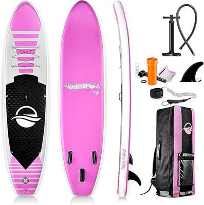 SereneLife Stand up Paddle Board Gonfiabile - Pagaia SUP Antiscivolo, Pompa, Cordino di Sicurezza e Accessori Giovani