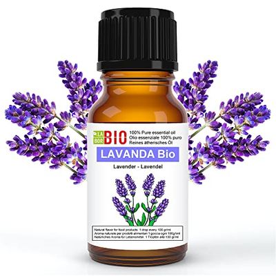 Lavanda Bio Olio essenziale 100% Puro 30 ml - Uso interno Terapeutico Alimentare Diffusori Aromaterapia Cosmetica Cucina - Laborbio