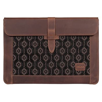 Londo Housse en Cuir Véritable pour MacBook Pro et MacBook Air 14 Pouces - 13 Pouces (M4, M3, M2, M1, Pro, Max) 13,3 Pouces, iPad Pro 12,9 Pouces - Modèles 2020 à 2024
