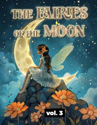 Fairies of the moon, coloring book for kids 9 - 12 vol. 3: Fantastic activity book for children