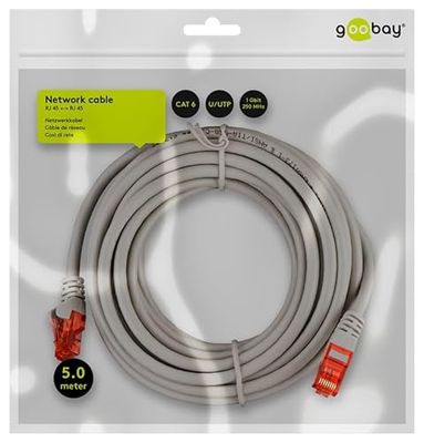 Goobay 72577 CAT 6 câble de liaison U/UTP Gris - mélange de cuivre CCA