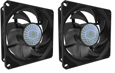 Cooler Master Ventilateur de boîtier, Noir, 80 mm (Lot de 2)