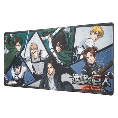 Tappetino Mouse Attack on Titan | Tappetino mouse XXL, base antiscivolo, 100% waterproof e con rifiniture di qualità, 80 x 35 cm, AOT Gadget