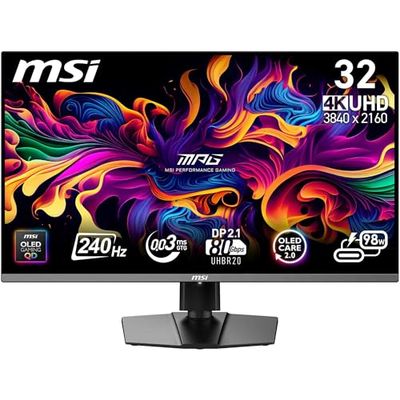 MSI MPG 322URX QD-OLED 80 cm (31.5") 3840 x 2160 Pixels 4K Ultra HD Zwart
