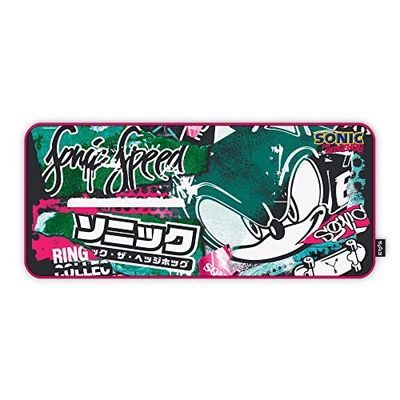 Energy Sistem Gaming Mouse Pad ESG Sonic Graffiti (XXL Size, Anti-Slip, Reinforced Stitching)