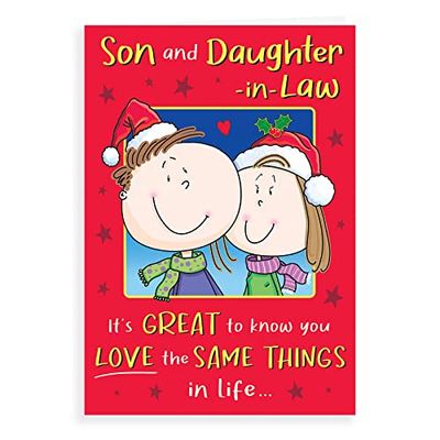 Regal Publishing Humour Christmas Card Son & Daughter In Law - 9 x 6 inches, C85584