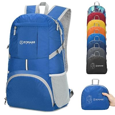ZOMAKE 35L Sac a Dos Pliable Léger Sac à Dos De Randonnée Packable Daypack Pour Femme Homme Sports Et Plein Air(Bleu Foncé)