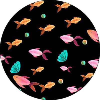 Bonateks, Runt digitalt tryckt musmatta, halkfri undersida, för kontor och hem, diameter: 22 cm