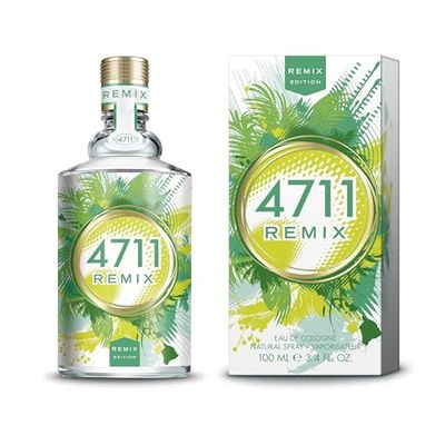 4711® Remix Cologne Green Oasis I Eau de Cologne - chispeante - libre - aventurera - ¡para una verdadera alegría de vivir! I 100 ml Natural Spray Vaporisateur