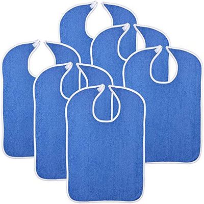 SIMPLI-MAGIC 79271 - Bavaglini in spugna per adulti, blu, confezione da 6