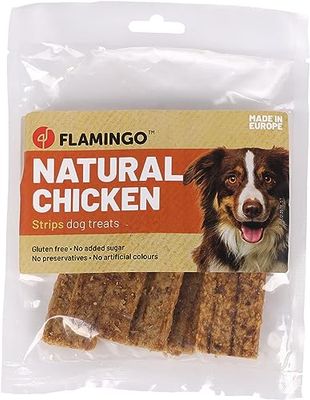 Flamingo snack Nature Poulet LAMELLES - Friandises sans glutes - sans sucres ajoutés - Sans colorants ni conservateurs - produit d'Europe