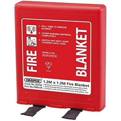 Draper 36758 Couverture anti-feu 1,2 m x 1,2 m