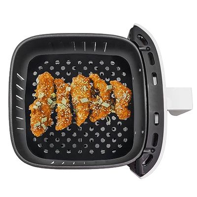 NERTHUS FIH 1236 2 Pack Reusable Perforated Square Silicone Base Tray for Air Fryer, Air Fryer, Silicone Mould
