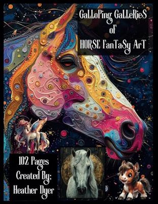 Galloping Galleries of Horse Fantasy Art: horse-inspired multiple media AI created fantasy art picture book