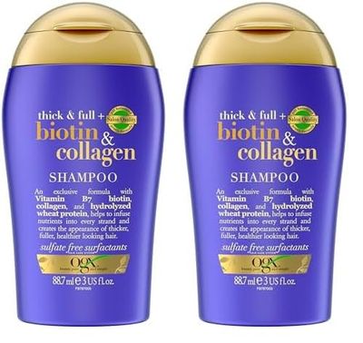 OGX Thick & Full + Biotin & Collagen Travel Size Shampoo 88.7 ml (Pack of 2)