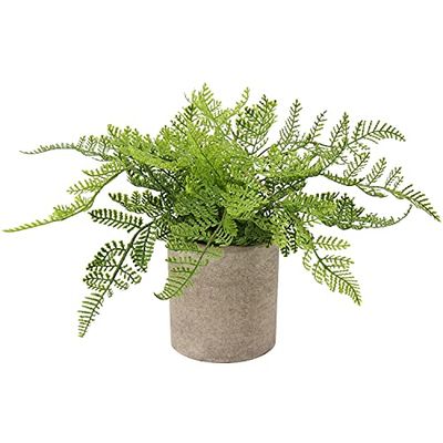 Small Fake Plant Potted Plants Artificial Decor Silk Boston Ferns Plant Faux Plants in Pots for Home Living Room Bedroom Desk Bathroom Shelf Farmhouse Decoration