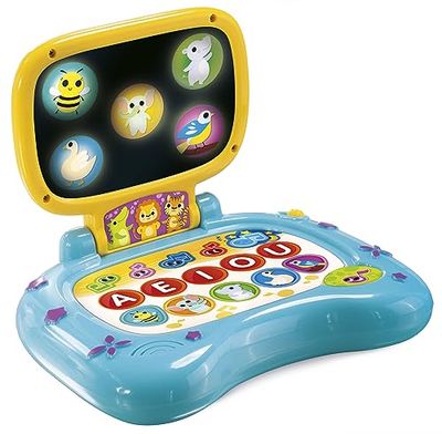 Liscianigiochi- CAROTINA Baby Laptop LED Screen, Color Blanco. (Lisciani Giochi 102228)