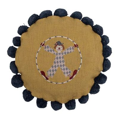 Bloomingville Mini Seamus - Cojín (algodón, 40 cm), Color Amarillo