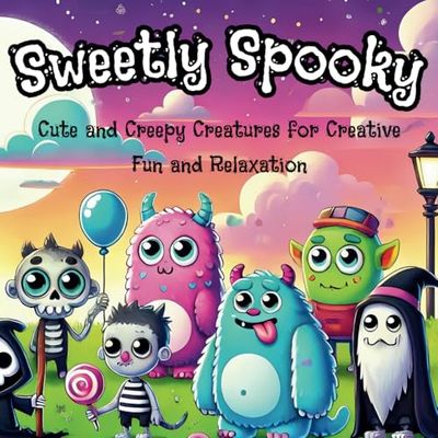 Sweetly Spooky: A Coloring Book for Adults and Teens Featuring Adorable Monsters, Zombies, and More: Cute and Creepy Creatures for Creative Fun and Relaxation