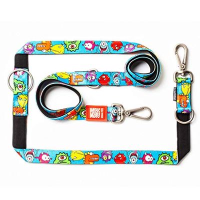 Max & Molly 4894512020986 Comfortabel, veilig, gevoerd neopreen, koel en flexibel, multifunctionele riem, S, Little Monsters