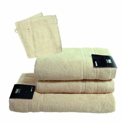 Dyckhoff, Set di Asciugamani: 2 Asciugamani 50 x 100 cm, 1 Telo Doccia 70 x 140 cm, 2 Guanti da Bagno 16 x 21 cm, Beige (Beige)