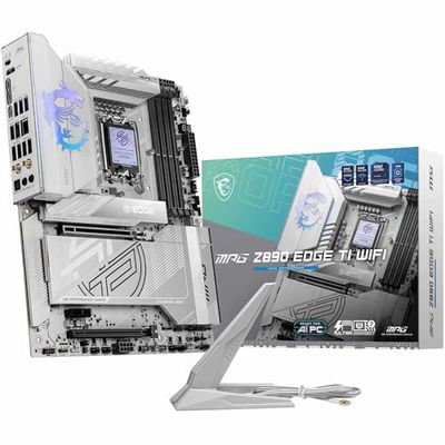 MSI MPG Z890 Edge TI WiFi Carte mère, ATX - pour processeurs Intel Core Ultra (série 2), LGA 1851 - VRM SPS 90A, Mémoire DDR5 (9200+MT/s OC), PCIe 5.0 & 4.0 x16, M.2 Gen5, Wi-FI 7, 5G LAN