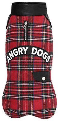 Wouapy Manteau Perfecto Taille 30, Manteau Écossais Confectionné pour Les Chiens pour Chien Autre