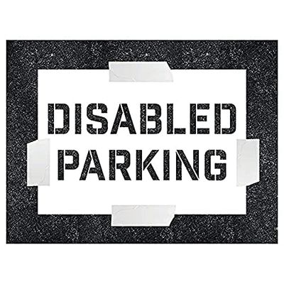 V Safety Disabled Parking Stencil - 600x400mm - 1.1mm Polypropylene