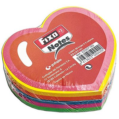 Grafoplas 65007180 Cuore Neon 50 Fogli x 5 Colori 76 x 76 mm