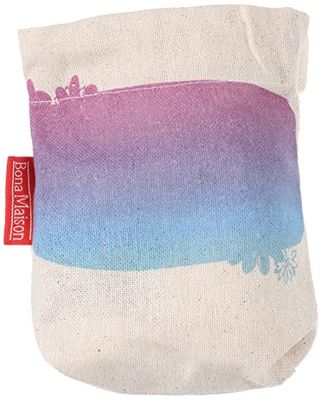 Bonamaison Imprimé Sacs de Coton avec Cordon, Sac D'Épicerie, Sac À Provisions, Réutilisables, Écologique, Pliable, Taille: 12x15 Cm