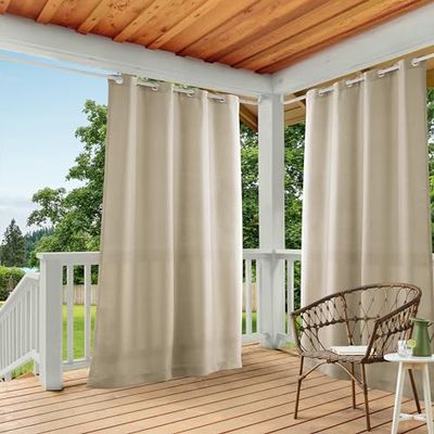 Exclusive Home Paire de Rideaux en Polyester, Polyester, Taupe, 54x120