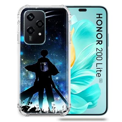 Cokitec Cover rinforzata per Honor 200 Lite 5G Manga Attacco Titans Levi