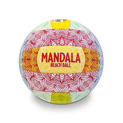 Mondo Mandala Pallone Beach Volley, Kolor Biały Żółty Pomarańczowy, Rozmiar 5, 13815