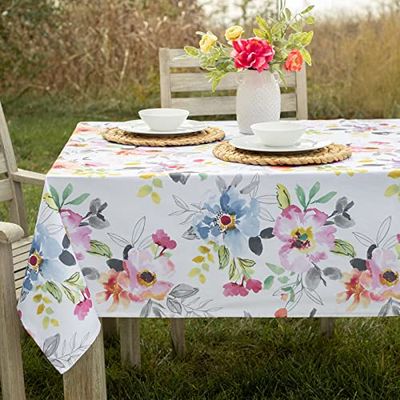 Benson Mills Tovaglia in tessuto a prova di fuoriuscite floreale primavera/estate, per interni ed esterni, tovaglia per tavoli rettangolari, tovaglia per picnic/patio (Harper, 152,4 x 213,4 cm,