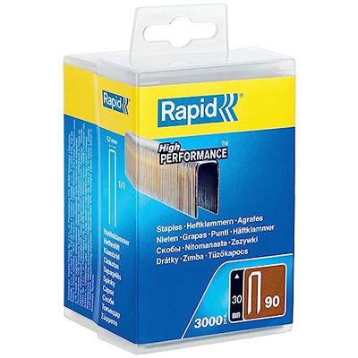 Rapid 5000125 No. 90 Graffe a Dorso Stretto 30 mm, Acciaio, 30mm