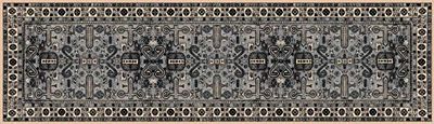 Doge Milano Chemin de cuisine, 100% Made in Italy, Tapis antitache avec impression numérique, Chemin de table antidérapant et lavable, Modèle Vintage - Colmazio, cm 280x52