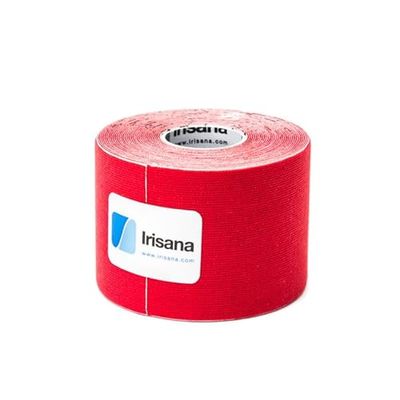 Irisana - Sports Tape - Rouge - 6,5 x 5 x 6,5 cm - Kinesiology Tape - Bandage Élastique Neuromusculaire - Tourmaline - Élastique et Imperméable