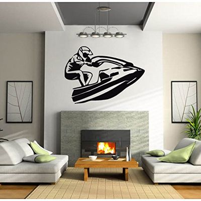 Tatoutex Stickers Jet Ski - Rose, L 15cm x H 10cm