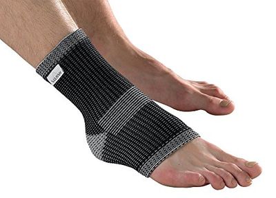 Vulkan,Support de cheville , medium, noir, pour chevilles faibles et douleurs légères des tendons et des ligaments Conception talon fermé Confort dans le mouvement Soutien et compression efficace