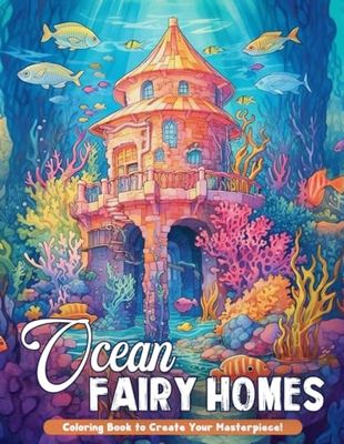 Ocean Fairy Homes Coloring Book: An Adult Coloring Book with 35 Whimsical Underwater House Designs
