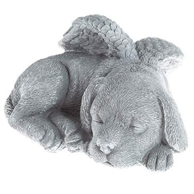 Pure Garden 50-LG1100 - Statua commemorativa a forma di cane angelo addormentato, statuetta commemorativa per tomba per onorare un animale domestico caro
