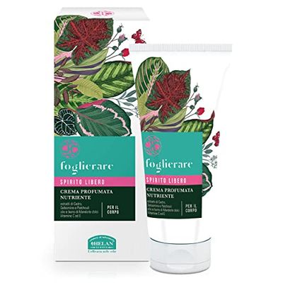 Helan Foglierare Spirito Libero - Nourishing, Scented Body Cream for Dry Skin with Vitamin C & E, Almond Oil & Butter - Gentle Moisturiser with Jasmine & Patchouli, Silky Effect - Made in Italy, 200ml